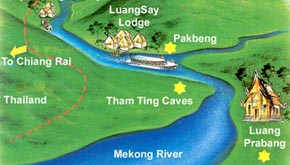 Unsere Reiseroute durch Laos.