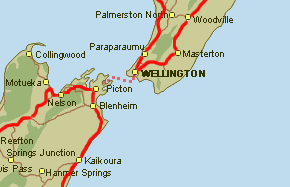 Unsere Reiseroute durch Neuseeland.